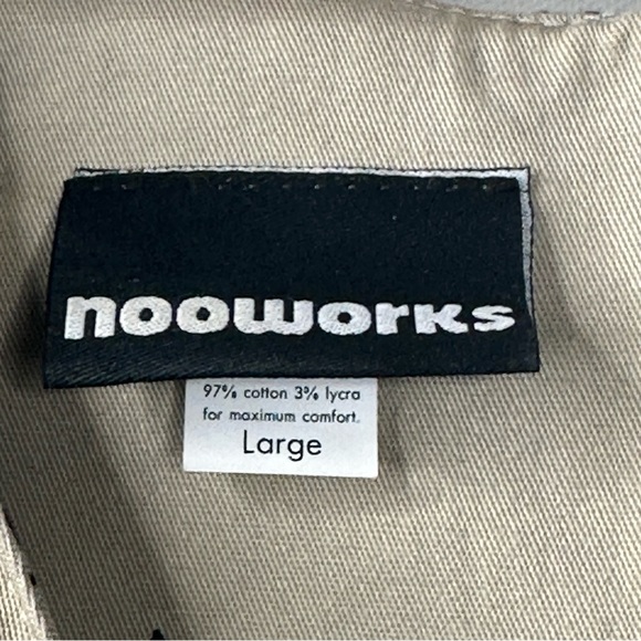 Nooworks Floral Dress Tan Black Cap Sleeves Stretch Pockets Back Zip - Picture 6 of 8